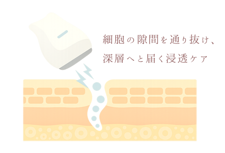 細胞の隙間を通り抜け、 深層へと届く浸透ケア